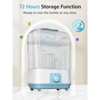 Stérilisateur à vapeur électrique 220V 600W avec séchage 2-en-1, armoire de séchage monobloc en plastique pour biberons et articles de bébé