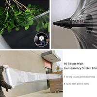Film étirable noir en PE pour l'emballage, film étirable en plastique pour palettes, film étirable noir en LLDPE
