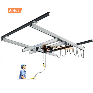 Ánh Sáng Hợp Kim Nhôm Hồ Sơ Vật Liệu Đường Sắt Theo Dõi Overhead Treo Workstation Cầu Crane Hệ Thống - Product Image 1