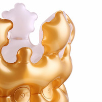 Couronne d'anniversaire gonflable dorée en PVC de 22 cm et 20 cm, chapeau gonflable pour la décoration de fête d'anniversaire, vente en gros