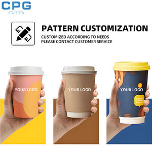 Factory Direct Supply Ripple Wall Heat Resistant Coffee <b>Paper</b> Cups 12oz 16oz Double Wall <b>Paper</b> Cups Disposable <b>Paper</b> Cups - Product Image 4