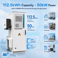 Sistema de Almacenamiento de Energía Solar de 50kw 55kw 100kwp, Comercial e Industrial, Baterías Lifepo4 de 50kwh 112kwh 314ah con Refrigeración por Aire
