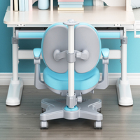 Chaise d'étude pour enfants réglable en hauteur, en plastique, à bas prix, avec roulettes, design ergonomique, pour l'école, la chambre, le salon, marque DELUX