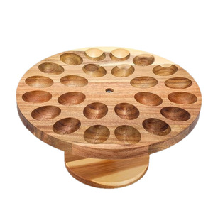 Custom Wooden Cake Stand Egg Rack Dessert Board For <b>Party</b> <b>Table</b> Decoration Solid Color Trays - Product Image 5