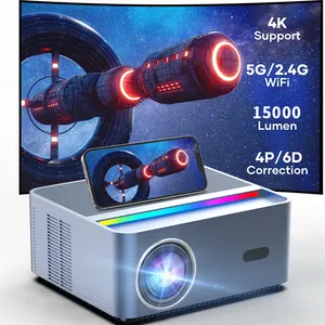 เครื่องฉายวิดีโอ3D LED มินิ LED A45-B เครื่องรับสัญญาณอัจฉริยะ1080P 4K โปรเจคเตอร์กลางแจ้งดีไซน์ใหม่