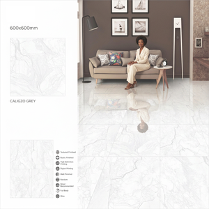 Callis Verde Marble Design Nano Polished Porcelain <b>Floor</b> Tiles 600x600mm by Vistaar - Product Image 6