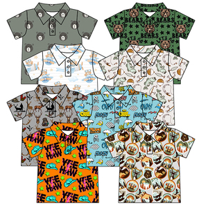 2026 New Arrival Trẻ Em Quần Áo Mềm Vải Tùy Chỉnh Thiết Kế Một Mảnh Chàng Trai Ngắn Tay Áo Polo T Áo Sơ Mi Hàng Đầu - Product Image 1