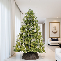 Prix EXW en gros, taille personnalisée, arbre de Noël en métal tressé, lavable, durable, écologique, couleur personnalisée