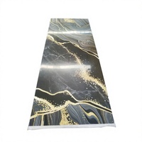 Papan Marmer UV Glossy Tinggi 3mm Grosir Pabrik 1220x2440mm Lembaran Marmer PVC Tahan Air Tahan Api untuk Dinding TV Kamar Mandi