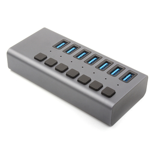 Skyvision con interruttore 3.0 Hub USB 7 porta indicatore LED per Laptop mac mini Pc accessori per Computer USB C 3.0 docking Station - Product Image 1