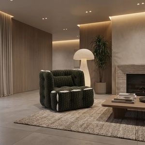 Poltrona Chesterfield Moderna <span class=keywords><strong>di</strong></span> Lusso <span class=keywords><strong>Fen</strong></span> <span class=keywords><strong>Di</strong></span>, Set Singolo Reclinabile per il Relax, Divano Letto Modulare con Imbottitura in Spugna e Rivestimento in Tessuto - Product Image 2