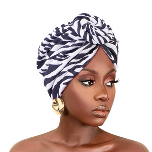 Zifeng OEM Moda Medio Oriente India Estilo étnico africano Impreso <span class=keywords><strong>Caracol</strong></span> Placa Flor Pañuelo Sombrero Turbante - Product Image 3