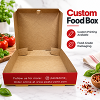 Boîte à pizza personnalisée imprimée, boîte d'emballage alimentaire en carton ondulé, emballage pour pizza de restaurant
