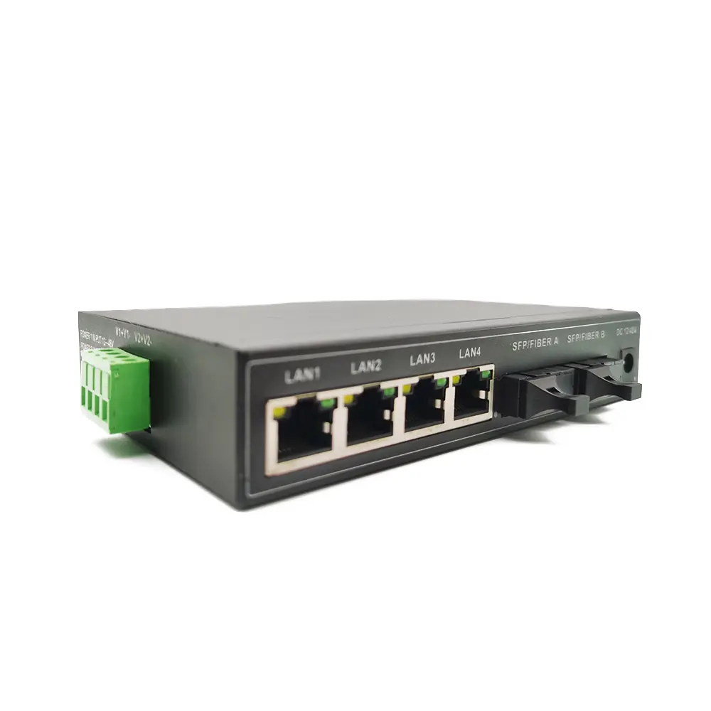 4 Poorten 10/1000Mbps Long Range Gigabit Poe Netwerk Ethernet Extender Compatibel Media Converter 4 Port Poe
