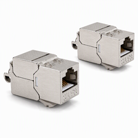 Modul RJ45 Tanpa Alat Cat8 Shielded Keystone Jack 2000MHz STP 8P8C Konektor Jaringan untuk Kabel Solid 22-24AWG