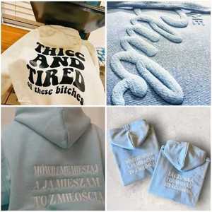 Chất Lượng Cao Dtg Người Đàn Ông Của Áo Thun Hoodie 3D Phun In Logo Đồ Họa Dày Bông Nặng Quá Khổ Tùy Chỉnh Hoodies Hoodies Người Đàn Ông - Product Image 6