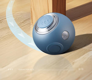 Bola automática USB para gatos, sin reglas, luz giratoria, evitación automática <span class=keywords><strong>de</strong></span> obstáculos, bola para morder impermeable para perros y gatos - Product Image 4