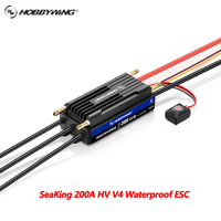 Hobbywing Sea King 200A / 300A HV V4 ESC Marino sin Sensor, sin Escobillas, 5-14S, IP67 Impermeable, 8A BEC para Barco de Carreras RC