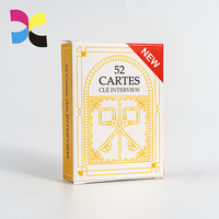 Services d'impression de cartes flash bon marché cartes d'affirmation quotidiennes cartes de jeu personnalisées en gros avec boîte