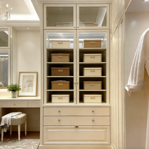 Armoire <span class=keywords><strong>de</strong></span> rangement murale BALOM, moderne, blanche, sur mesure, conçue pour la chambre à coucher et la salle <span class=keywords><strong>de</strong></span> <span class=keywords><strong>dressing</strong></span> d'hôtel - Product Image 2