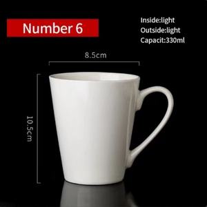 Canecas de Café de Porcelana Branca Lisa Personalizadas, Ecológicas, Duráveis e Resistentes ao Calor, Atacado de Fábrica OEM&ODM - Product Image 2