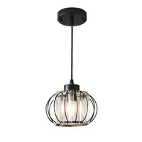 Nouvelle Mode Rétro Lanterne Fer Cage Cristal LED Plafonnier Lustre Restaurant Couloir Décoratif LED Suspension