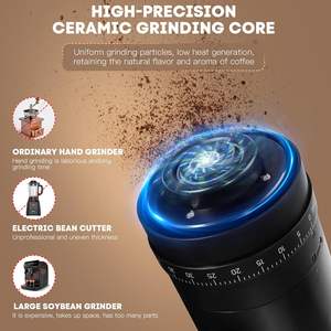 Molinillo de Café Eléctrico Recargable USB, Pequeño y Económico, de Cerámica, Automático, para Acampar - Product Image 4