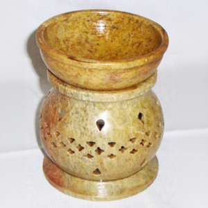Quemador de Aceite Aromático de Piedra de Jabón Natural India, Lámparas Aromáticas Exclusivas - Product Image 1