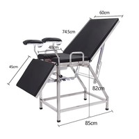 Table d'examen gynécologique et obstétrical manuelle en métal de qualité clinique, divan d'accouchement domestique pour usage médical