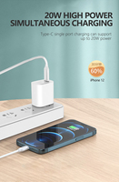 Chargeur rapide BON 20W US PD Type-C avec OTP, design ignifuge et écologique pour téléphones portables, écouteurs, appareils photo - Accessoires électroniques