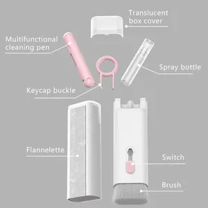 7 In 1 Touch Screen Cleaner Brush Earbuds Earphone Cleaning Cleaning Tools Keyboard Cleaner Kit Airpod Screen Cleaner Pen Kit