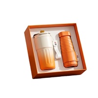 Coffret Cadeau d'Affaires – Ensemble de Tasses à Café en Acier Inoxydable 316 à Effet Dégradé avec Affichage Numérique – Avantage d'Achat Groupé pour Employés d'Entreprise – Personnalisable