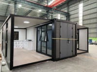 Maison conteneur extensible au design moderne pour logement du personnel agricole, bureau et salle de bain, espaces de vie temporaires