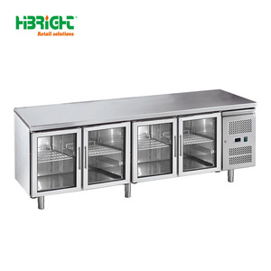 Highbright Stainless Steel Stand-uprefrigerator Chest Storage Food Cabinet with Glass Door Good Quality - Product Image 1
