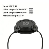 Chargeur de voiture universel double port 12V 24V pour bus et voiture, avec USB Type C QC3.0 20W PD et chargeur sans fil