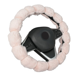 Funda de Volante de Felpa Suave y Cálida para Invierno, Imitación Piel de Conejo, Accesorios Universales para Automóvil de 38 cm, OEM, ODM, Etiqueta Privada Personalizada - Product Image 1