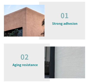 Brossage simple, conception de <span class=keywords><strong>peinture</strong></span> de façade de <span class=keywords><strong>mur</strong></span> de décoration Texture riche <span class=keywords><strong>Peinture</strong></span> de texture à base d'eau extérieure respectueuse de l'environnement - Product Image 2