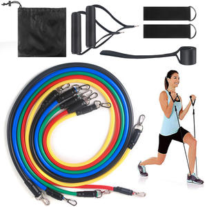11 pezzi fasce di resistenza allenamento esercizio Yoga tubi Pull Rope gomma Expander fasce elastiche <span class=keywords><strong>Fitness</strong></span> <span class=keywords><strong>con</strong></span> borsa - Product Image 2
