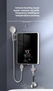 <span class=keywords><strong>Chauffe</strong></span>-<span class=keywords><strong>eau</strong></span> électriques instantanés intelligents 5-6KW conception d'induction écran tactile sans réservoir ménage en aluminium à température constante - Product Image 5