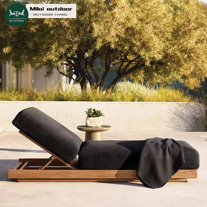 Moderne, élégant et confortable, chaises longues en bois massif, piscine <span class=keywords><strong>de</strong></span> <span class=keywords><strong>jardin</strong></span>, loisirs, mobilier d'extérieur en <span class=keywords><strong>teck</strong></span> - Product Image 1