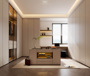 Système d'organisation de vêtements pour dressing avec étagère à chaussures, design moderne et luxueux pour <span class=keywords><strong>chambre</strong></span> principale - Product Image 1