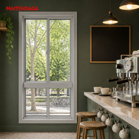 Fenêtre coulissante en aluminium avec panneaux inférieurs fixes en verre clair, fenêtres coulissantes de cuisine pour appartement, maison, hôtel