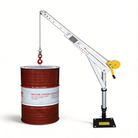 Mini grue de levage électrique manuelle à 360 degrés en alliage d'aluminium avec une capacité de 400 kg pour utilisation sur remorque, bateau et camionnette