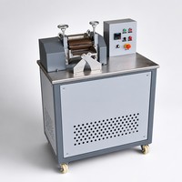 Machine de granulation de plastique de laboratoire, broyeur à deux rouleaux, mélangeur de composés PVC PE PP, granulation, chauffage électrique, CE ISO