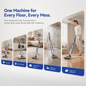 Aspiradora inalámbrica PG16PRO para húmedo y seco, 27Kpa de succión, autolimpiante, todo en uno, para pisos de madera, alfombras y pelo de mascotas - Product Image 2