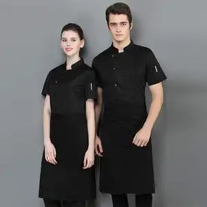 Chef Jas Hotel Chef 'S Uniform Korte Mouwen Mesh Ademend Workwear Shirt Catering Restaurant Keuken Bakkerij Groothandel Chef