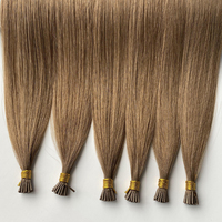 Extensions de cheveux humains Remy européens I-Tip en gros 2026, lisses et soyeux, ondulés, à micro-anneaux de kératine pré-collés, longueur 14-24 pouces, 2-5