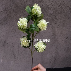 ดอกไฮเดรนเยียประดิษฐ์ 5 หัว สีม่วง สำหรับตกแต่งงานแต่งงานและบ้าน จาก Secret Garden - Product Image 5