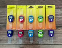Compteur de Tasbih numérique LED en plastique avec écran tactile TFT, boucle réglable, direction Qibla, pour main et doigt, en forme d'anneau