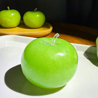 Jouet Squishy Pomme Verte Glacée ASMR, Son Croquant, Balle Anti-Stress à Presser en TPE, pour Enfants de 5 à 7 Ans, Unisexe